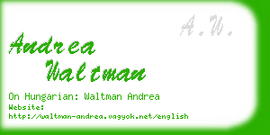 andrea waltman business card